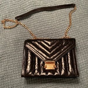 Women's Black Whitney Large Quilted Leather Convertible Shoulder Bag